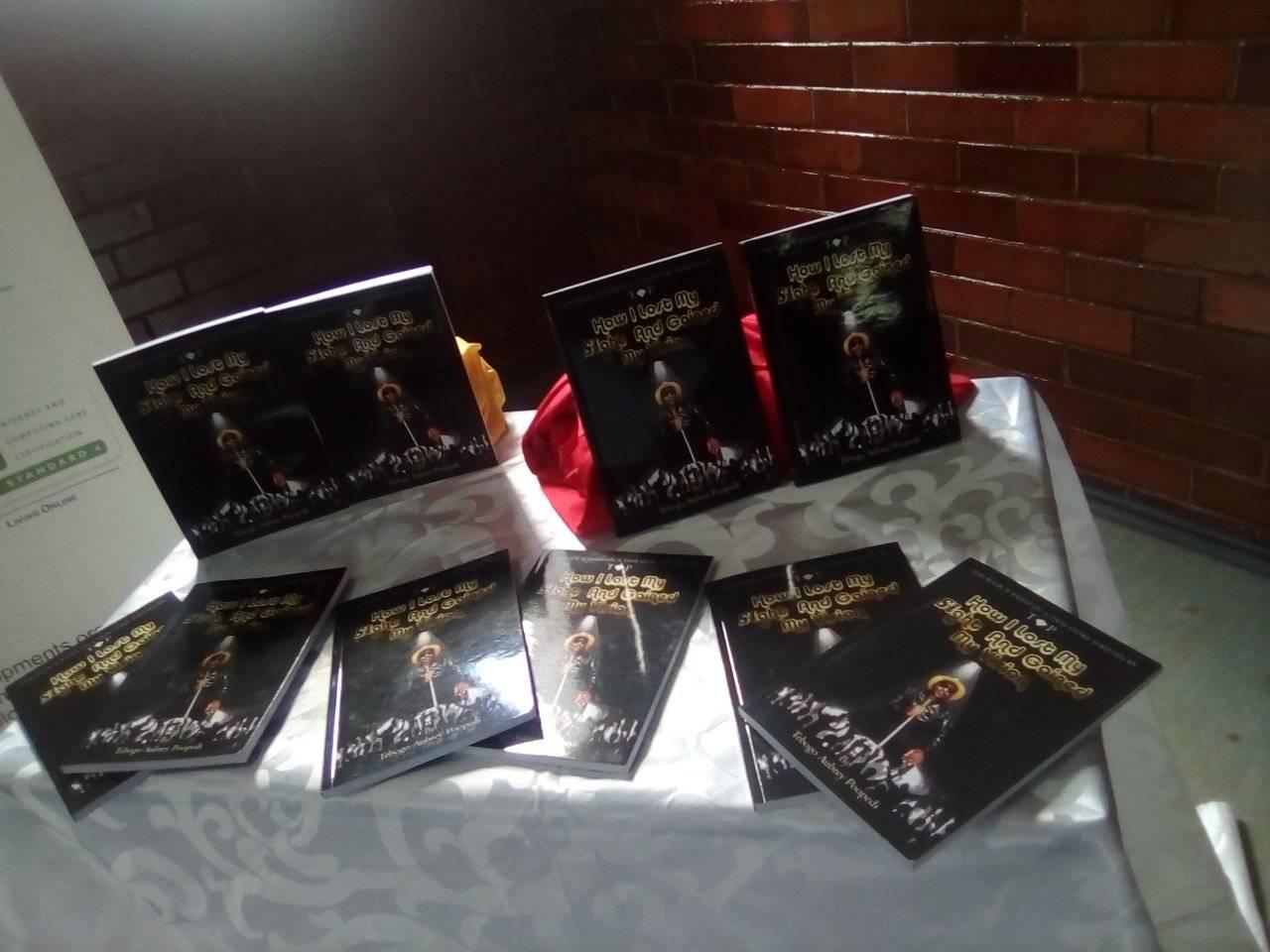 Books on table
